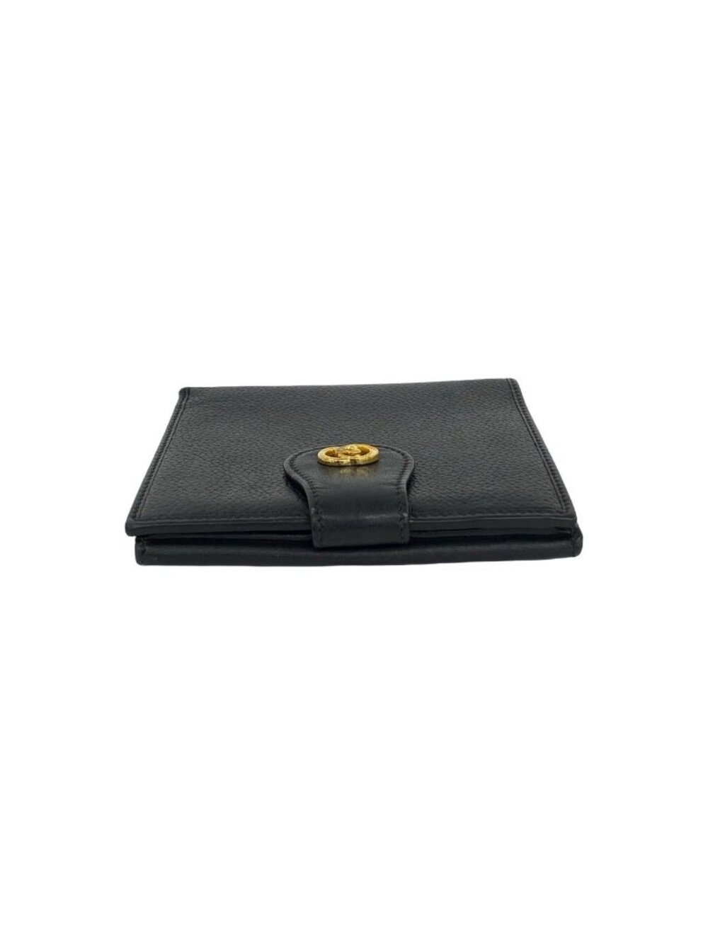 Gucci Vintage GG Logo Leather Bifold Wallet Mini Card Case Black - Picture 3 of 10